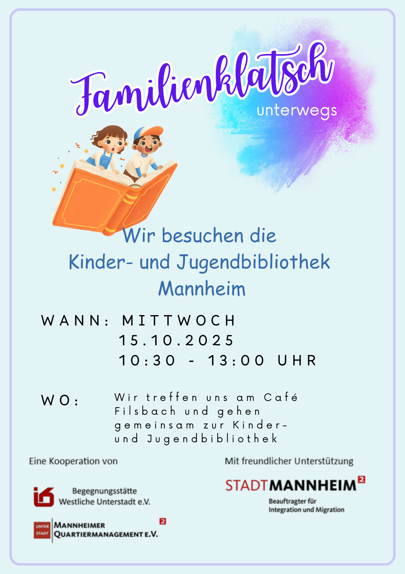 Flyer linksbündig Bibliothek